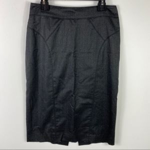 Rebecca Taylor Charcoal Wool Blend Pencil Skirt, Size 2